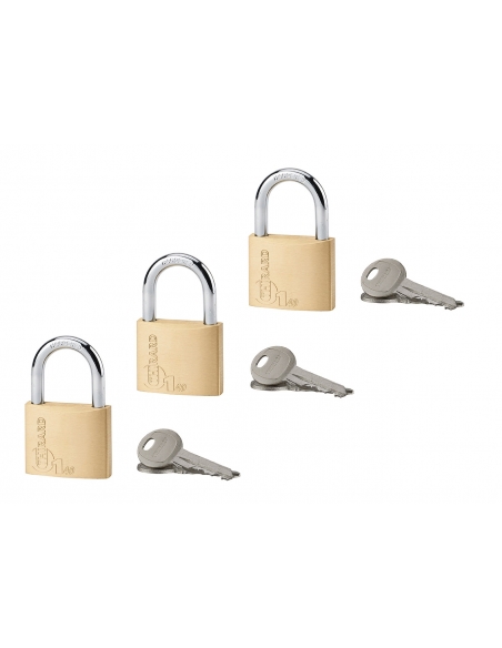 Set di 3 lucchetti TYPE 1+ 40 mm a chiave uguale, 6 chiavi – THIRARD