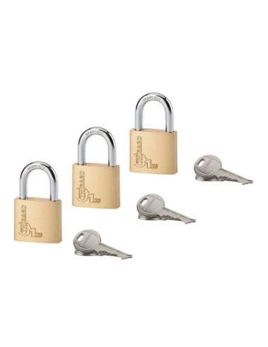 Set di 3 lucchetti TYPE 1+ 30 mm a chiave uguale, 6 chiavi – THIRARD