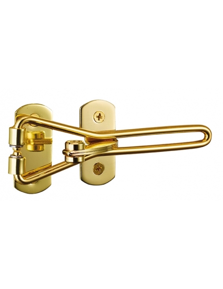 Limitatore di apertura di sicurezza per porta d’ingresso, gancio in acciaio, finitura dorata – THIRARD