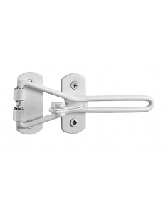 Limitatore di apertura di sicurezza per porta d’ingresso, gancio in acciaio, bianco – THIRARD