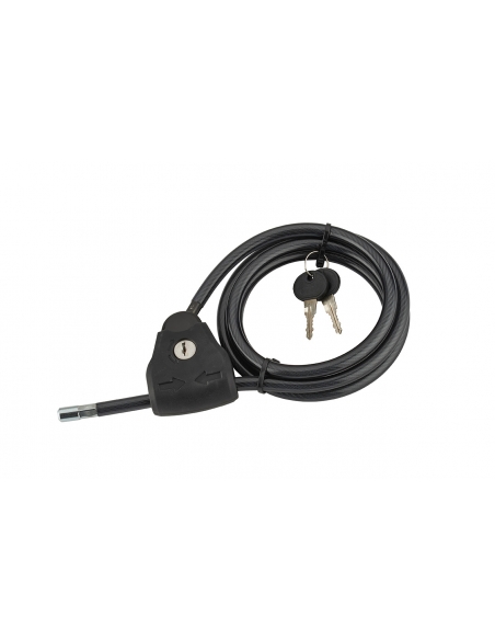 Cavo antifurto TWISTY Ø 10 mm, lunghezza 1,8 m, acciaio rivestito in PVC, 2 chiavi – THIRARD