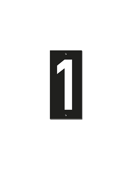 Targa numerica 56 x 130 mm con numero 1", da avvitare – THIRARD