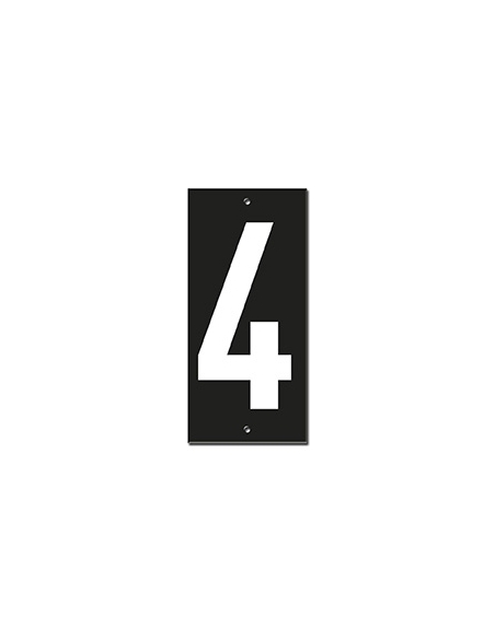 Targa numerica 56 x 130 mm con numero 4", da avvitare – THIRARD