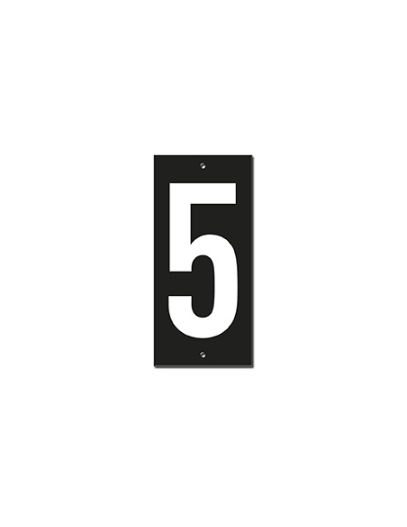 Targa numerica 56 x 130 mm con numero 5", da avvitare – THIRARD