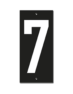 Targa numerica 56 x 130 mm con numero 7", da avvitare – THIRARD