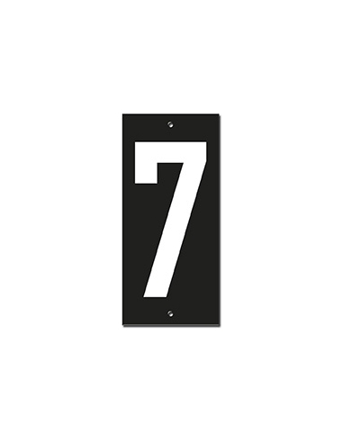 Targa numerica 56 x 130 mm con numero 7", da avvitare – THIRARD