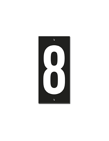 Targa numerica 56 x 130 mm con numero 8", da avvitare – THIRARD