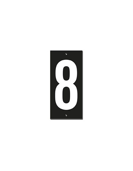 Targa numerica 56 x 130 mm con numero 8", da avvitare – THIRARD