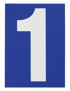 Targa numerica adesiva 65 x 90 mm con numero 1" – THIRARD