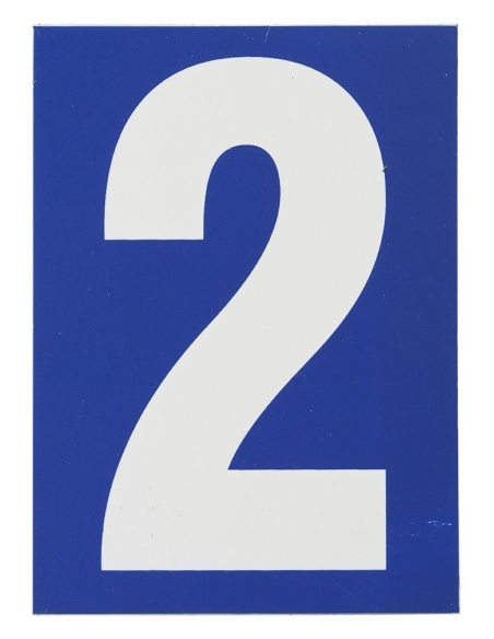 Targa numerica adesiva 65 x 90 mm con numero 2" – THIRARD