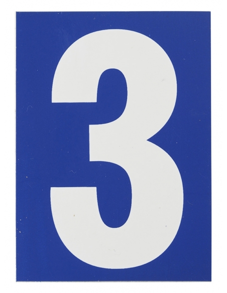 Targa numerica adesiva 65 x 90 mm con numero 3" – THIRARD