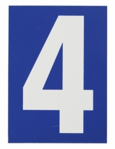 Targa numerica adesiva 65 x 90 mm con numero 4" – THIRARD