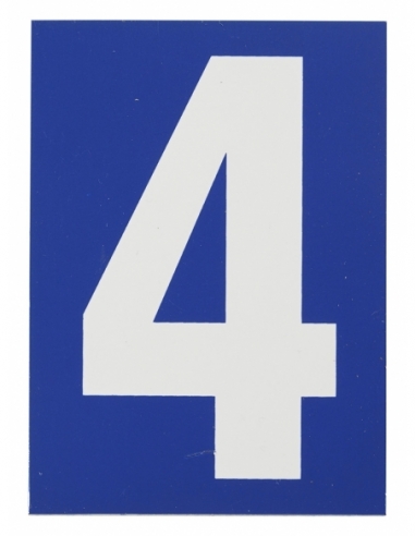 Targa numerica adesiva 65 x 90 mm con numero 4" – THIRARD