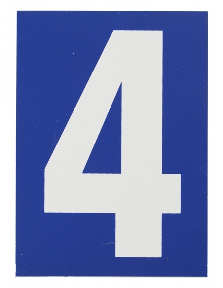 Targa numerica adesiva 65 x 90 mm con numero 4" – THIRARD
