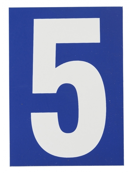 Targa numerica adesiva 65 x 90 mm con numero 5" – THIRARD