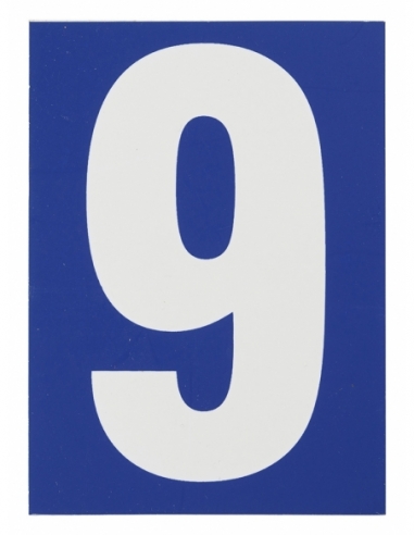 Targa numerica adesiva 65 x 90 mm con numero 9" – THIRARD