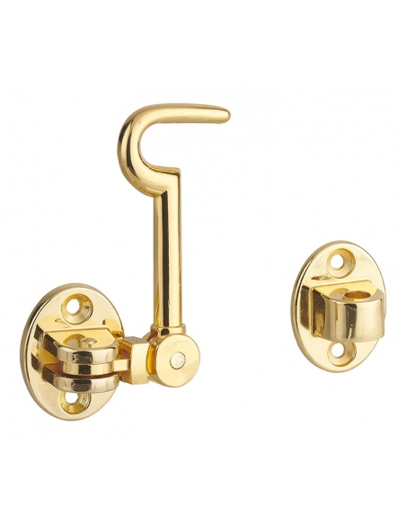Vista aggiuntiva 1 di Gancio orientabile con occhiello, finitura ottone, 10 cm – THIRARD