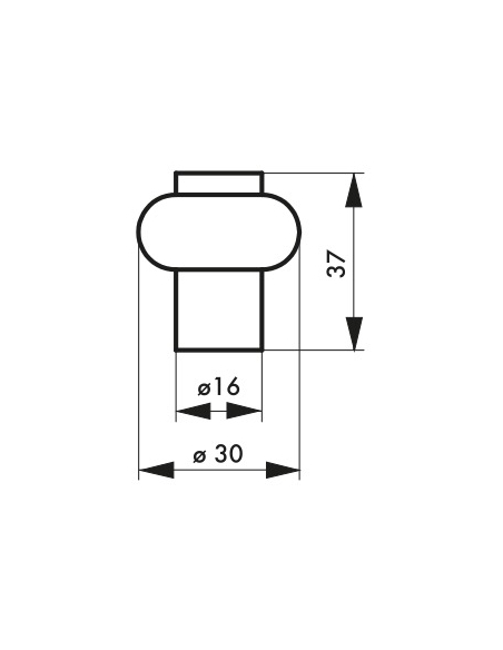 Fermaporta da avvitare in ottone fissaggio a pavimento, gomma, Ø30x37mm, ottone - THIRARD