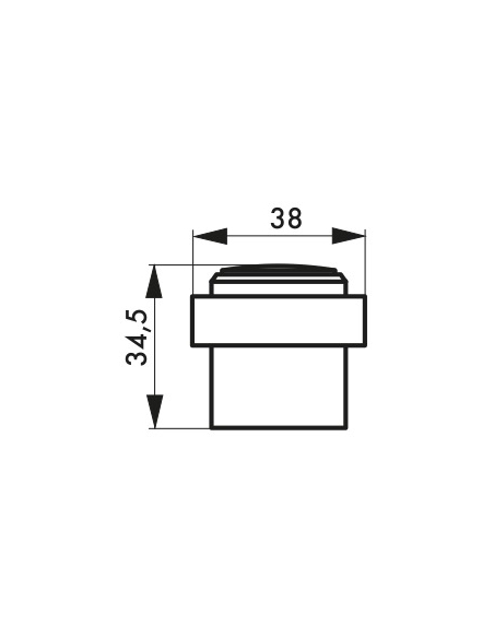 Fermaporta da pavimento, da avvitare, satinato, Ø 38 mm, altezza 34mm - THIRARD