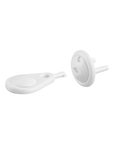 Set di 12 copriprese Schuko, protezione bambini, bianco – THIRARD