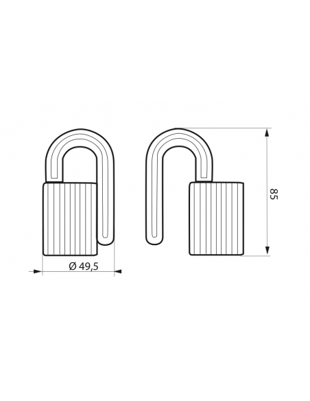 Vista aggiuntiva 1 di Set di 2 limitatori di apertura per porte, protezione bambini, bianco – THIRARD
