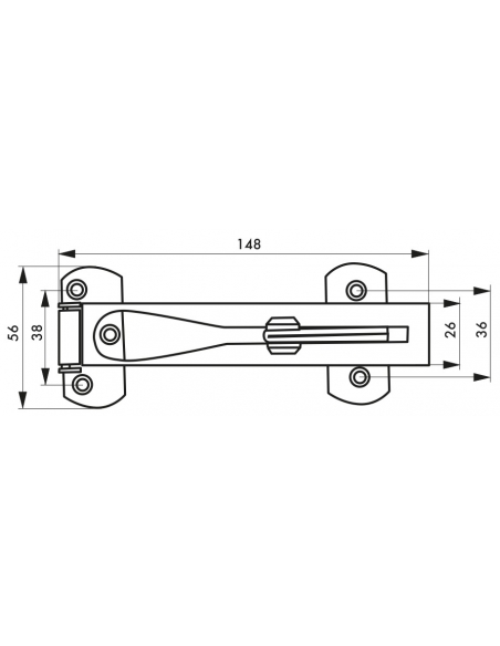 Limitatore di apertura per porta, acciaio inox – THIRARD