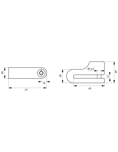 Antifurto Block bloccadisco bici e moto 5.5mm 2 chiavi