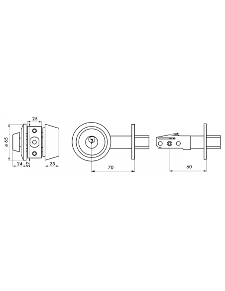SERRATURA TUBOLARE BTON CYL CH 3CHIAVI
