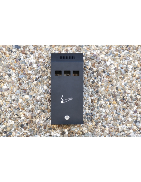 Vista aggiuntiva 4 di Posacenere da parete 325 x 147 x 60 mm, 2 chiavi – THIRARD