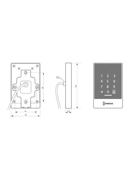 Tastierino numerico d'accesso smart lock Gate, apertura portone con combinazione - INTELOCK