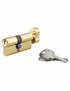 Cilindro STD con pomolo 40 x 30 mm, ottone, 3 chiavi – THIRARD