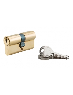 Cilindro europeo a doppia entrata, 30 x 30 mm, ottone, 3 chiavi – Serrurerie de Picardie