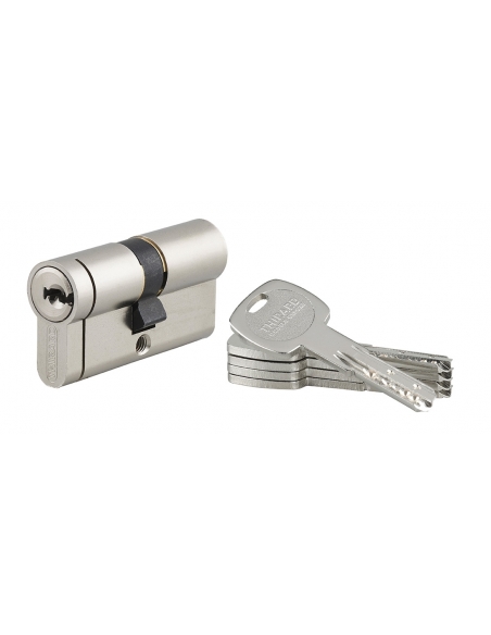 Cilindro Transit 2 30 x 30 mm, nichelato, anti-perforazione, anti-scasso, 5 chiavi – THIRARD