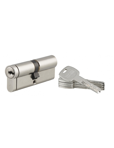 Cilindro Transit 2 40 x 40 mm, nichelato, anti-perforazione, anti-scasso, 5 chiavi – THIRARD