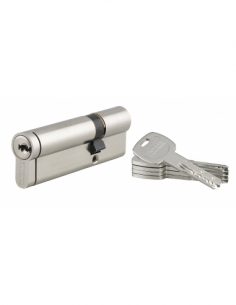 Cilindro europeo per serratura Transit 2, 30x60mm, nichel, antitrapano, antiscasso, 4 chiavi reversibili - THIRARD