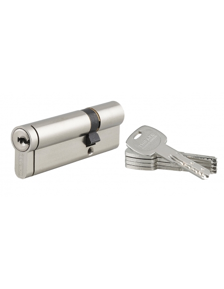 Cilindro Transit 2 30 x 60 mm, nichelato, anti-perforazione, anti-scasso, 5 chiavi – THIRARD