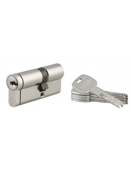 Cilindro Transit 2 frizionato 30 x 40 mm, nichelato, anti-perforazione, anti-scasso, 4 chiavi – THIRARD