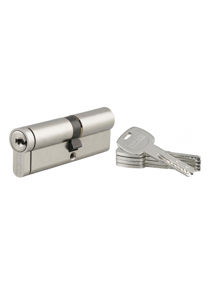 Cilindro Transit 2 frizionato 40 x 50 mm, funzione emergenza, nichelato, anti-perforazione, anti-scasso – THIRARD