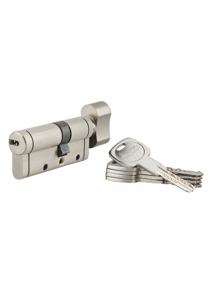 Cilindro TRAFIC 12 con pomolo 30 x 40 mm, nichelato, 5 chiavi – THIRARD