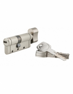 Cilindro TRAFIC 12 con pomolo 40 x 30 mm, nichelato, 5 chiavi – THIRARD