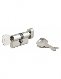 Cilindro STD Urgence con pomolo 30 x 30 mm, nichelato, 3 chiavi – THIRARD
