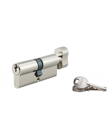 Cilindro SA con pomolo 30 x 40 mm, nichelato, 3 chiavi – THIRARD
