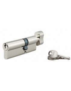 Cilindro SA con pomolo 30 x 50 mm, nichelato, 3 chiavi – THIRARD