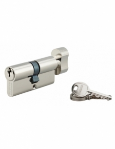 Cilindro SA con pomolo 35 x 35 mm, nichelato, 3 chiavi – THIRARD