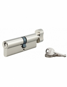 Cilindro SA con pomolo 40 x 50 mm, nichelato, 3 chiavi – THIRARD