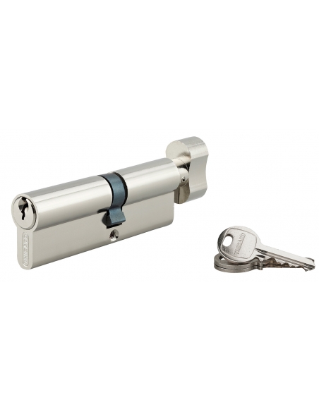 Cilindro SA con pomolo 40 x 50 mm, nichelato, 3 chiavi – THIRARD