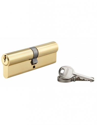 Cilindro europeo SA 50 x 50 mm, anti-estrazione, ottone, 3 chiavi – THIRARD