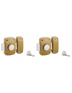 Set di 2 serrature a pomolo 9014, Cilindro europeo Ø23 x 40 mm, con chiave uguale, 3 chiavi per serratura - SERRUPRIX