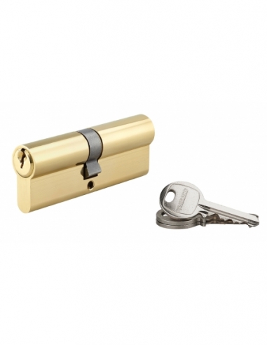 Cilindro europeo SA 40 x 45 mm finitura ottone, 3 chiavi con vite di 50 mm – THIRARD