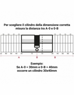 Cilindro europeo TRANSIT 2 50X50 nichel, antitrapano, antiscasso, 3 chiavi reversibili - THIRARD